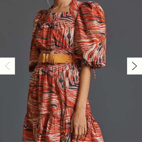 Anthropologie Love the Label Puff Sleeve mini dress 👗 - Picture 3 of 5